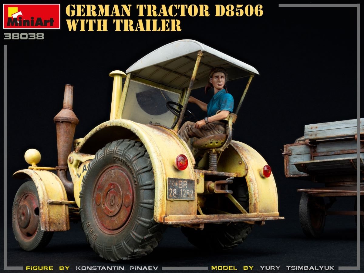 MiniArt 38038 German Tractor D8506 with trailer 1/35 – zdjęcie 9