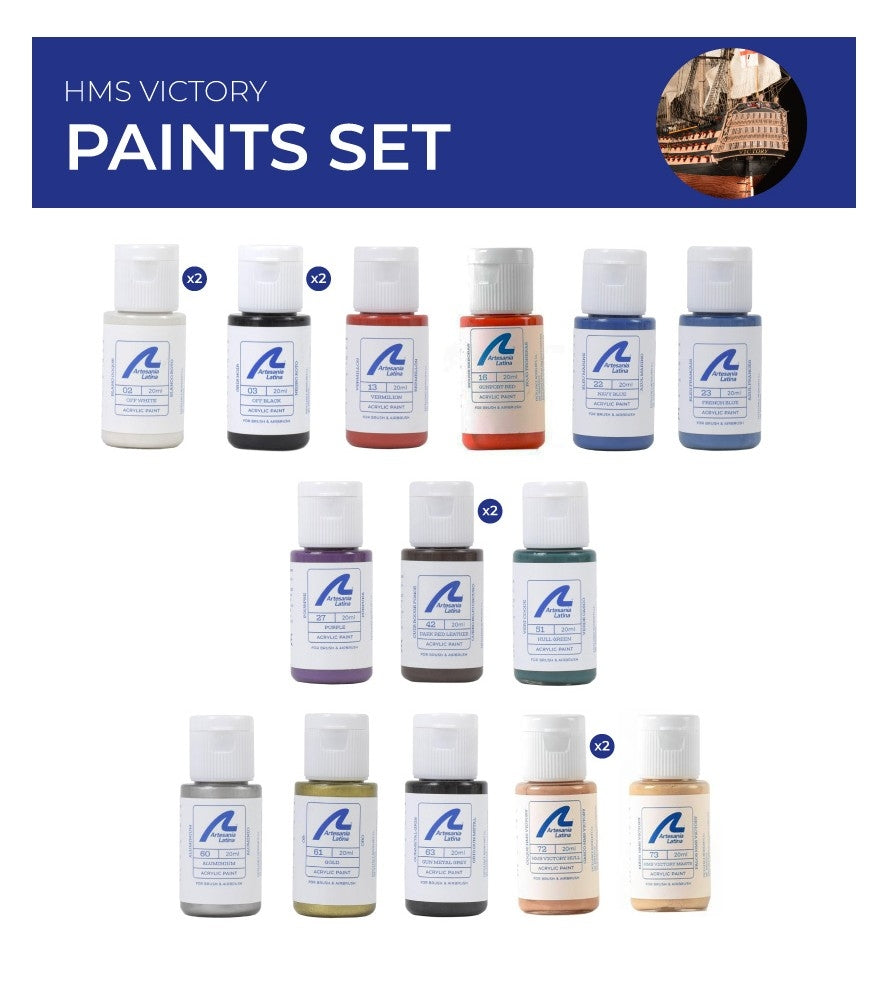 ARTESANIA LATINA 277PACK11 Zestaw farb akrylowych 18x20 ml - Royal Navy (HMS Victory)