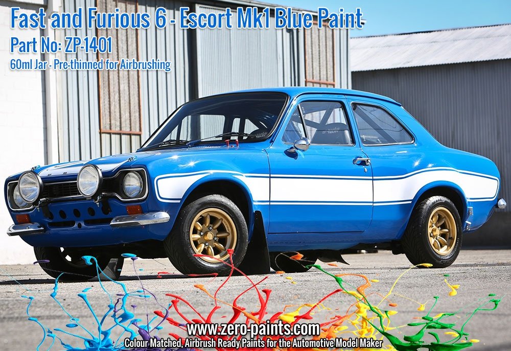 Zero Paints ZP-1401 - Fast and Furious 6 Ford Escort Mk 1 Blue 60ml – zdjęcie 4