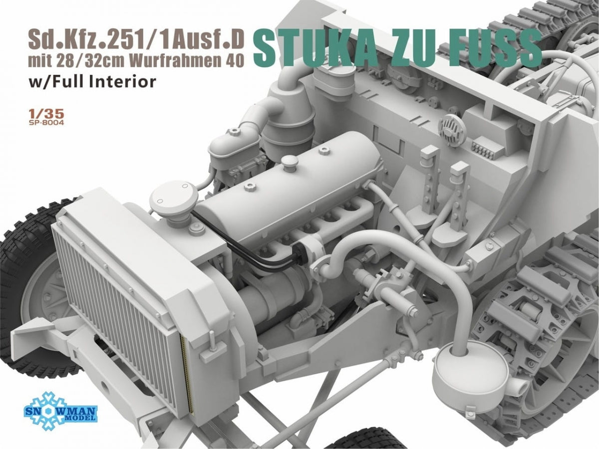 Vespid Models SP-8004 Sd.Kfz. 251/1 Ausf.D 28/32cm Wurfrahmen 40 with Interior 1/35