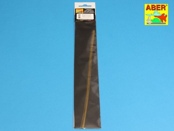 Aber BR05 Brass round rods 0,5mm length 250mm x 8 pcs