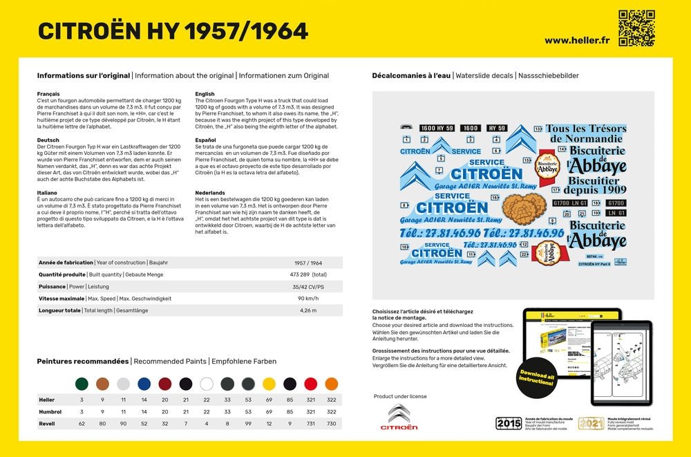 Heller 80744 Citroen HY 1957/1964 Service Citroen 1/24 – zdjęcie 2