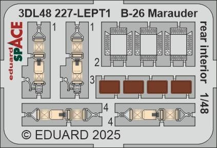 Eduard 3DL48227 B-26 Marauder rear interior SPACE ICM 1/48 – zdjęcie 4