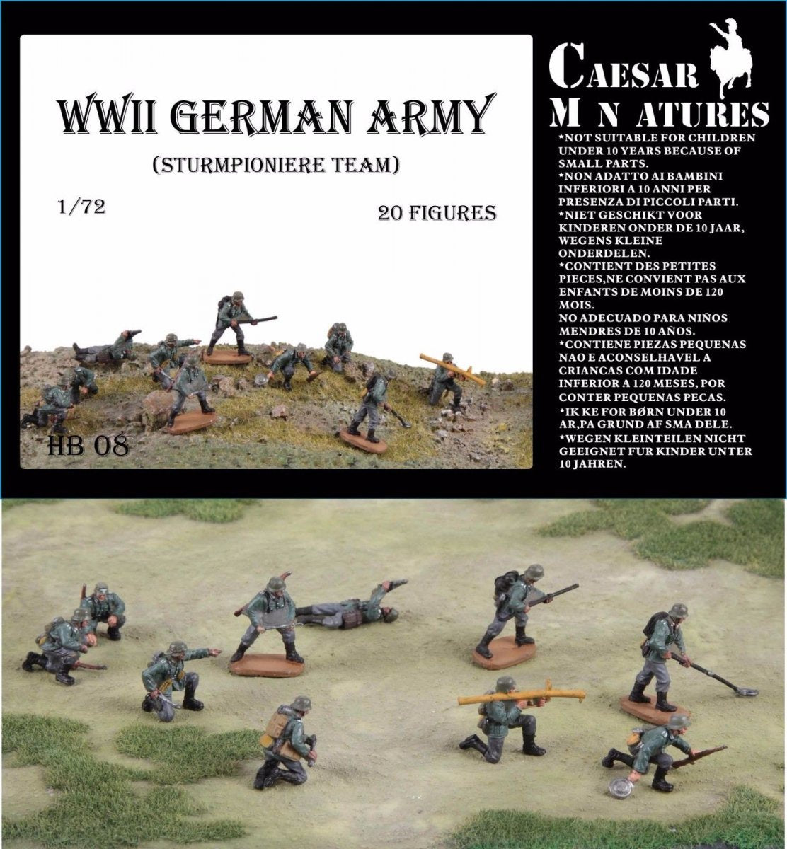 Caesar Miniatures HB08 STURMPIONIER GERMAN ARMY WWII 1/72 – immagine 2