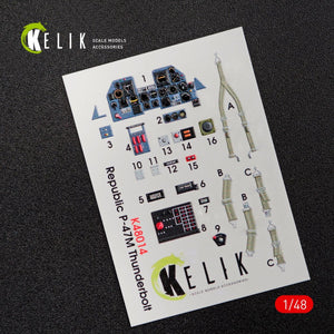 KELIK K48014 P-47M &amp;quot;THUNDERBOLT&amp;quot; INTERIOR 3D DECALS FOR TAMIYA KIT 1/48 – zdjęcie 2