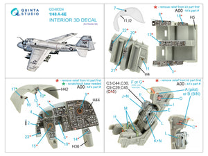 Quinta Studio QD48324 A-6E 3D-Printed colored Interior on decal paper (Kinetic) 1/48 – image 2