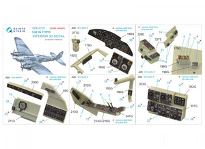 Quinta Studio QDS-32125 He 111 P/H 3D-Printed &amp;amp; colored Interior on decal paper (Revell/ProModeler) (small version) 1/32 – image 2