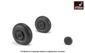 Armory Models AW32015 Iljushin IL-2 Bark early type wheels w/ weighted tires 1/32 – image 5