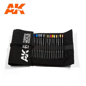 AK Interactive AK10048 WEATHERING PENCILS FULL RANGE CLOTH CASE – zdjęcie 2