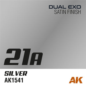 AK Interactive AK1565 DUAL EXO SET 21 – 21A SILVER &amp;amp; 21B GUN METAL – zdjęcie 2