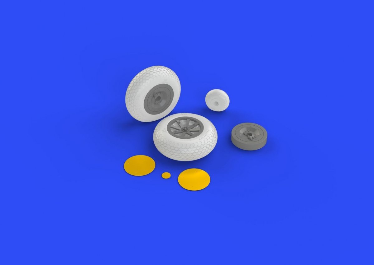Eduard 632080 P-40 wheels w/ pattern HASEGAWA 1/32 – zdjęcie 2