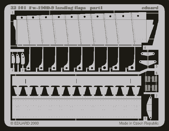 Eduard 32101 Fw 190D-9 landing flaps 1/32 HASEGAWA