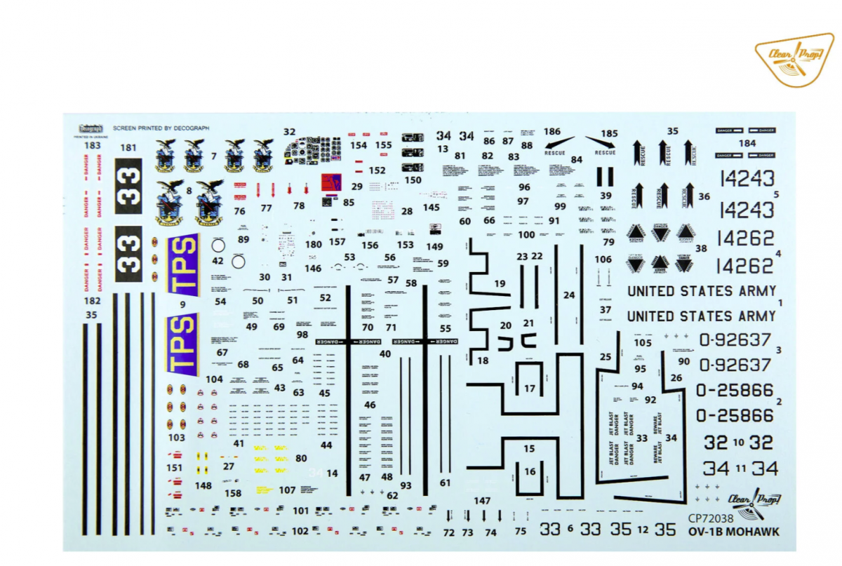 Clear Prop! CP72038 OV-1B Mohawk &amp;quot;Pilot School&amp;quot; ADVANCED KIT 1/72 – immagine 8