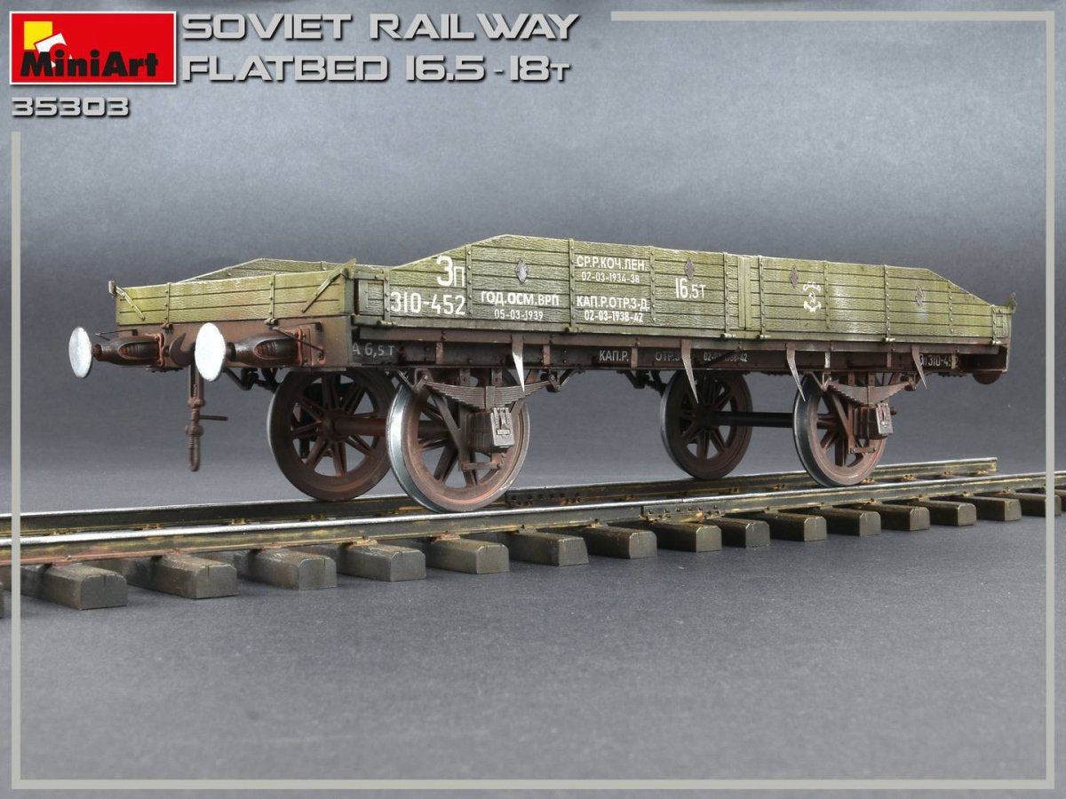 MiniArt 35303 Soviet Railway Flatbed 16,5-18t 1/35 – zdjęcie 9