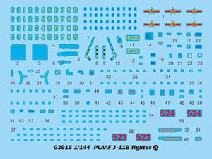 Trumpeter 03915 PLAAF J-11B fighter 1/144 – zdjęcie 3