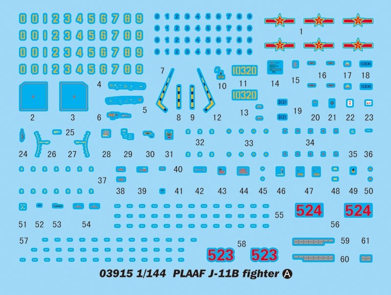 Trumpeter 03915 PLAAF J-11B fighter 1/144 – zdjęcie 3