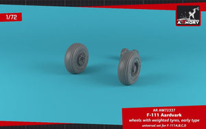 Armory Models AW72337 F-111A/B/C/D Aardvark wheels w/ weighted tires 1/72 – image 3