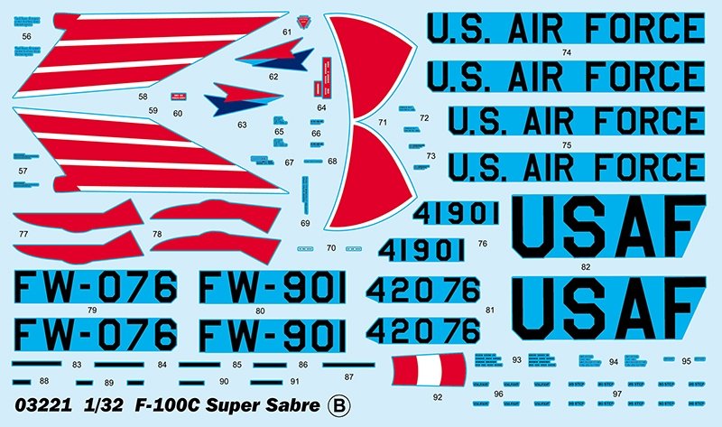 Trumpeter 03221 F-100C Super Saber 1/32 – image 4