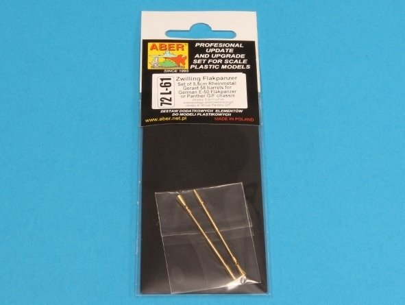 Aber 72L-61 Dwie lufy 5,5cm do niemieckich Zwilling Flakpanzers / Two 5,5cm barrels for German Zwilling Flakpanzers 1/72 – zdjęcie 6