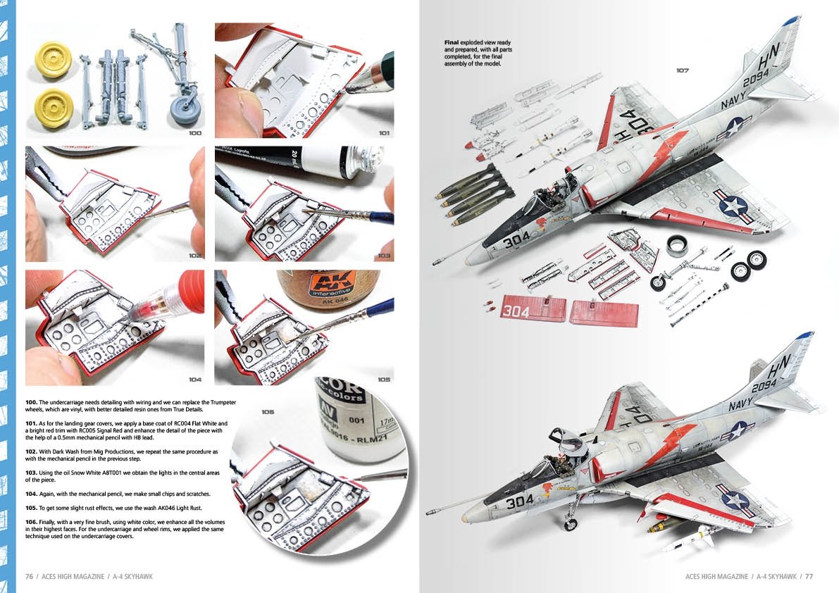 AK-Interactive AK2939 ACES HIGH MONOGRAPHIC SERIES: SKYHAWK (English / Spanish) – zdjęcie 4