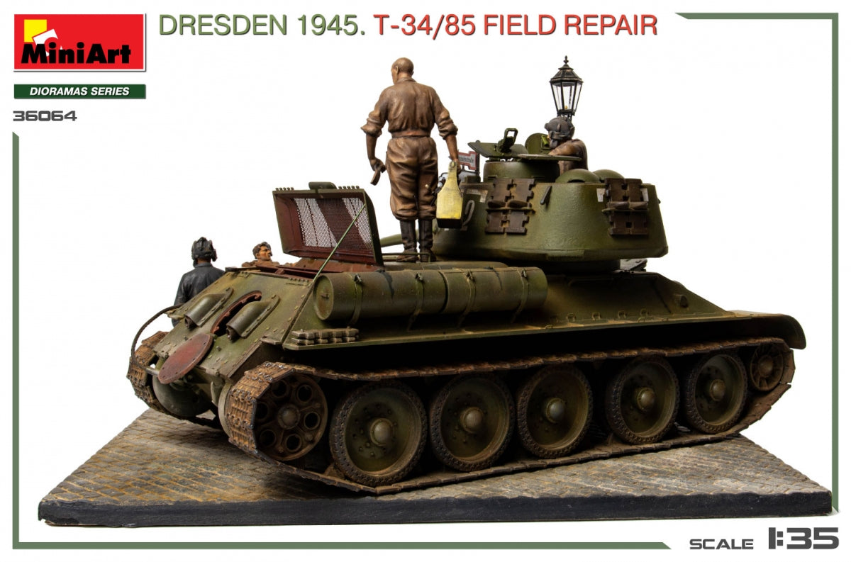 MiniArt 36064 Dresden 1945. T-34/85 Field Repair. BIG SET 1/35 – zdjęcie 3