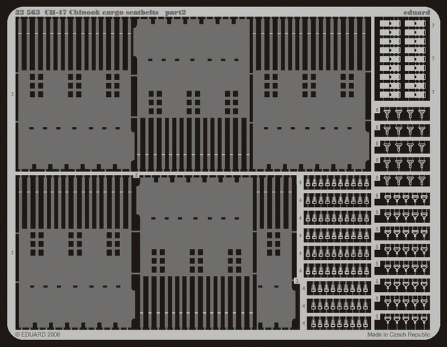 Eduard 32563 CH-47 Chinook cargo seatbelts 1/35 TRUMPETER