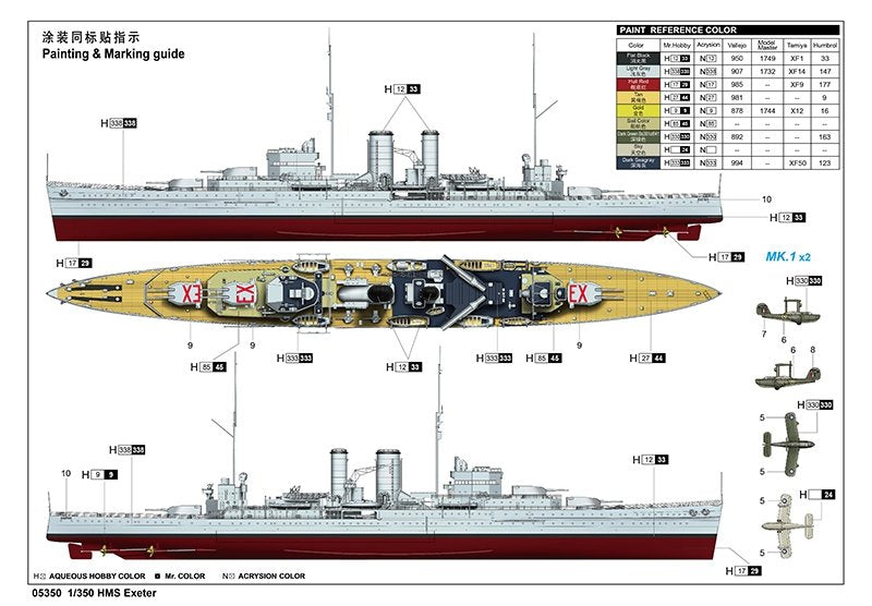 Trumpeter 05350 HMS Exeter 1/350 – zdjęcie 2