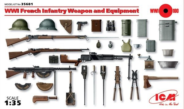 ICM 35681 French Infantry Weapon and Equipment (1914-1918) 1/35