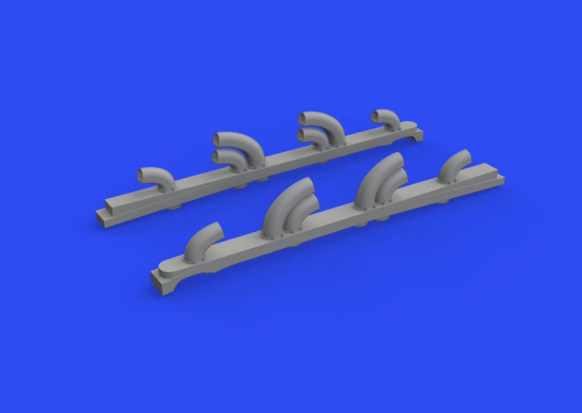 Eduard 632182 Yak-9T exhaust stacks PRINT ICM 1/32 – zdjęcie 2