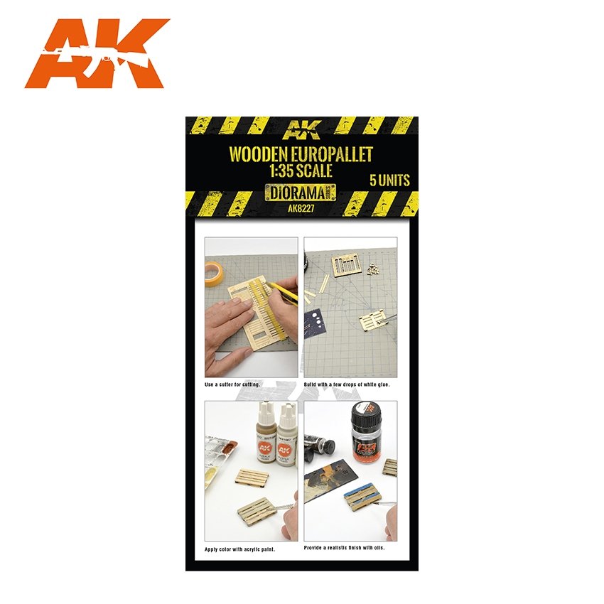 AK Interactive AK8227 LASER CUT WOODEN EUROPALLET (5 UNITS) – zdjęcie 2