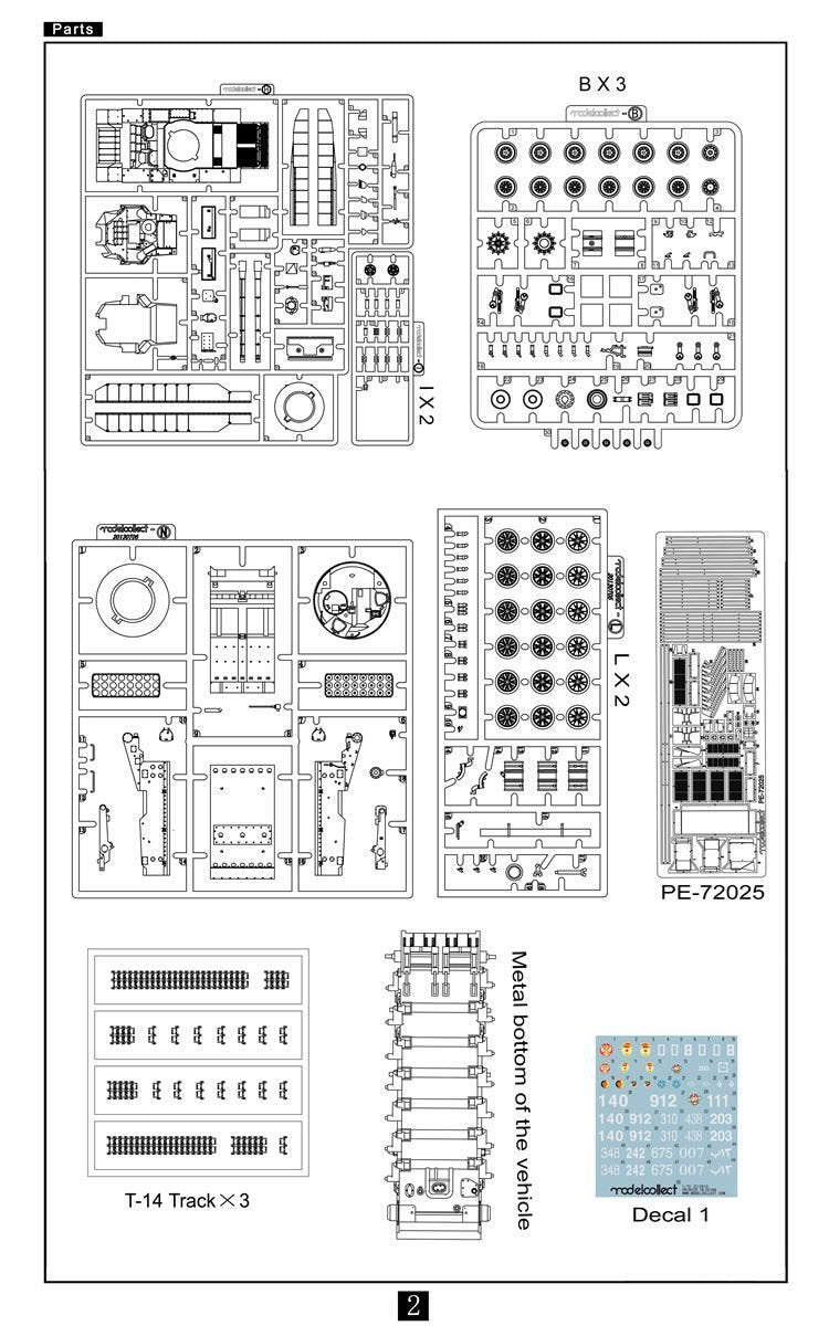 Modelcollect UA72127 TOS-2 Prospective Thermobaric MuLtlplelaunch Rocket System on Armata Universal Combat Platform 1/72 – image 5
