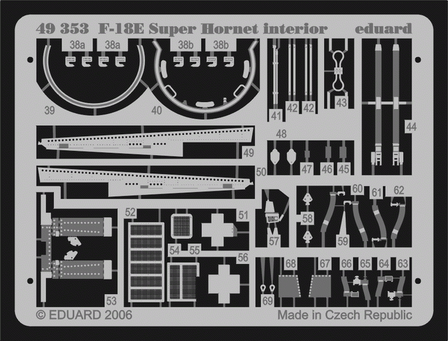 Eduard 49353 F-18E interior 1/48 Hasegawa – zdjęcie 2