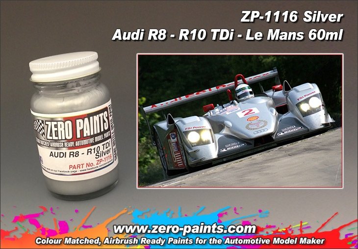 Zero Paints ZP-1116 Audi R8-R10 TDi Silver Le Mans Paint 60ml – zdjęcie 3