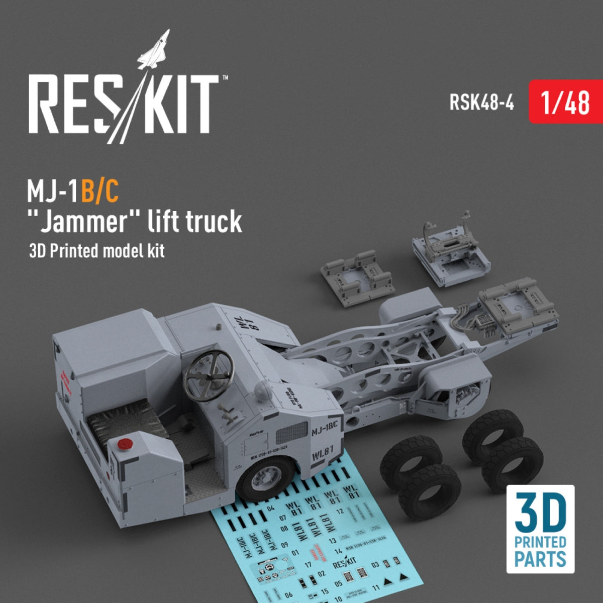 RESKIT RSK48-0004 MJ-1B/C "Jammer" lift truck (3D Printed model kit) 1/48