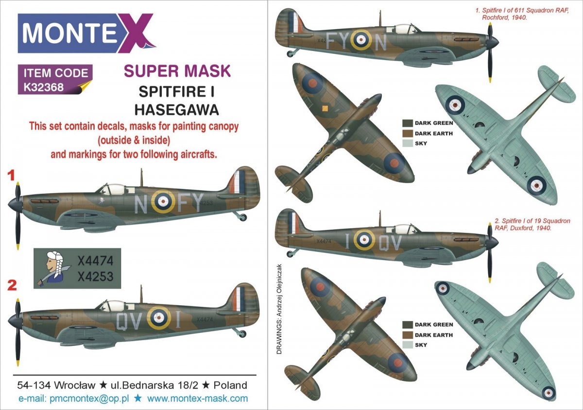 Montex K32368 SPITFIRE I 1/32