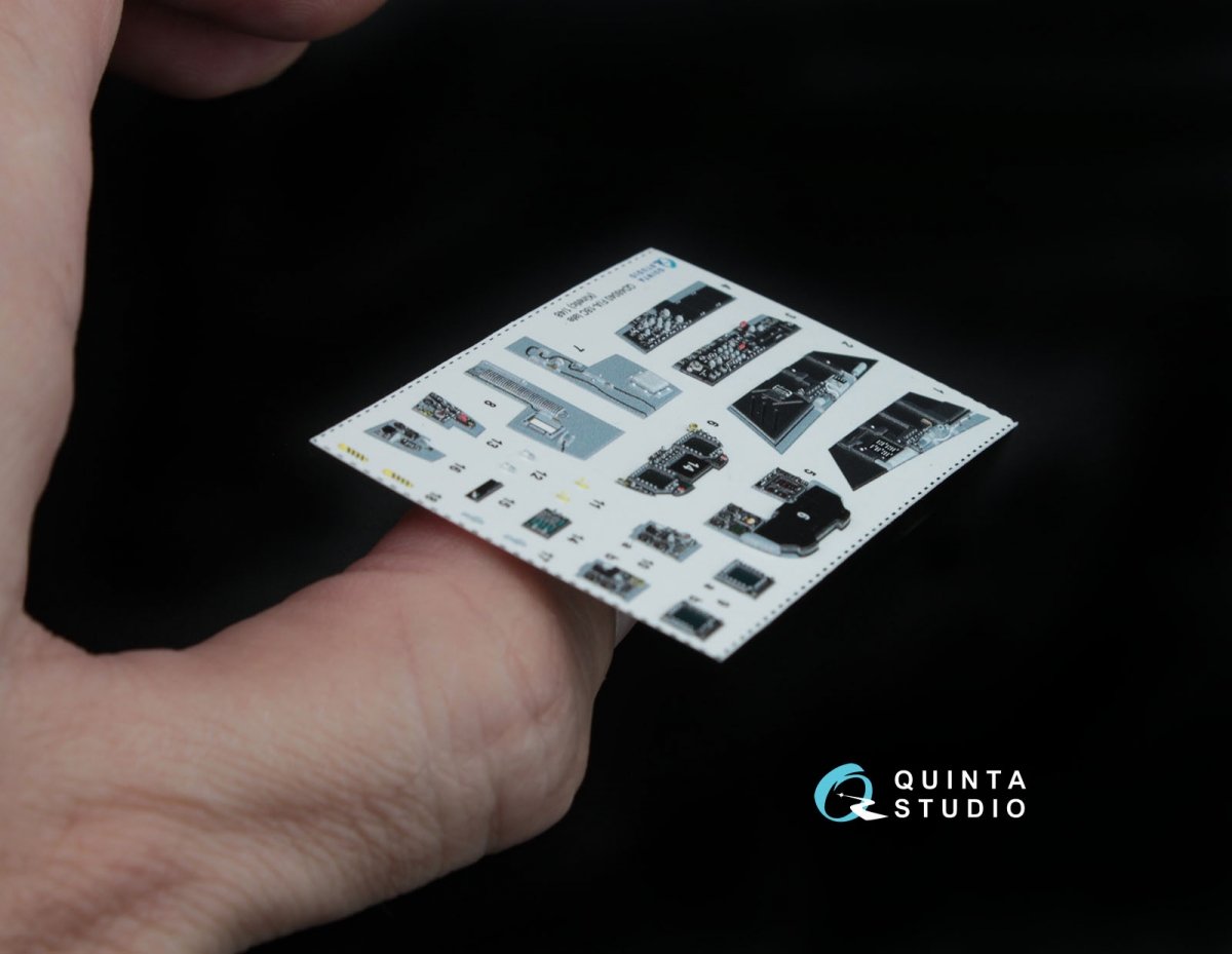 Quinta Studio QD48040 F/A-18С (late) 3D-Printed &amp;amp; coloured Interior on decal paper (for Kinetic) 1/48 – zdjęcie 7