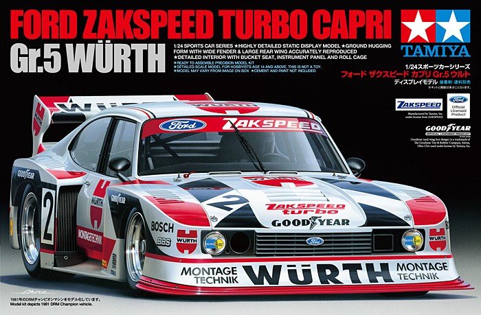 Tamiya 24329 Ford Zakspeed Capri Gr. 5 WURTH 1/24