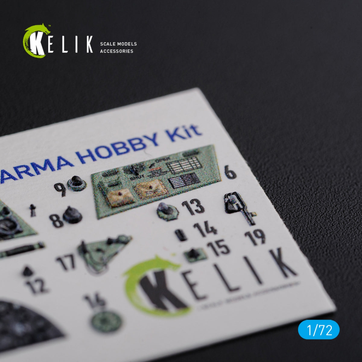 KELIK K72114 Hurricane Mk IIC interior 3D decals for Arma Hobby kit 1/72 – image 3