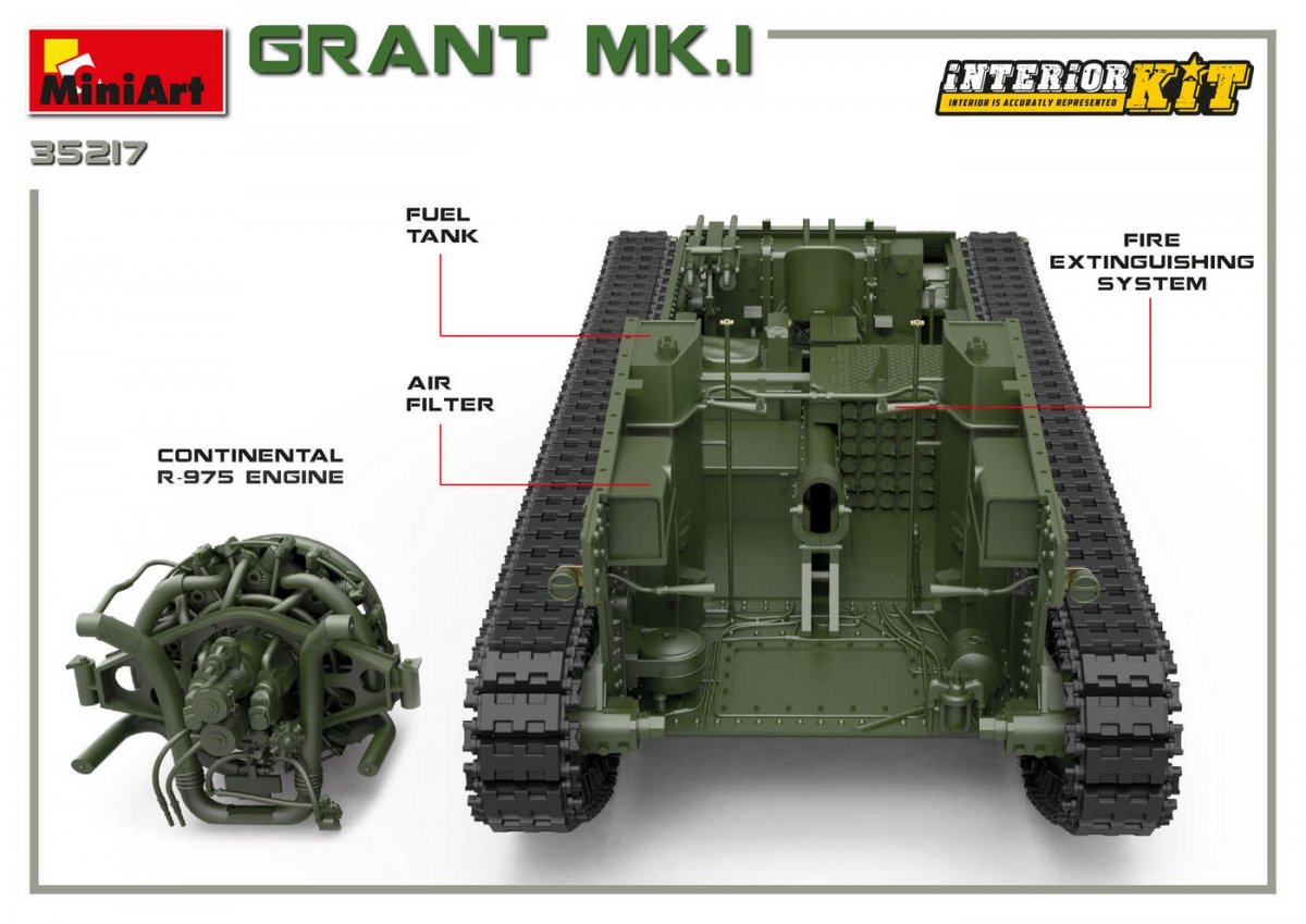 MiniArt 35217 Grant Mk.I w/interior 1/35 – image 2