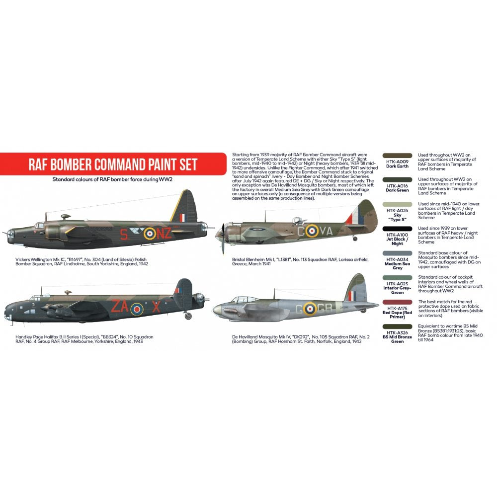 Hataka HTK-AS102 RAF Bomber Command paint set (8x17ml) – zdjęcie 3