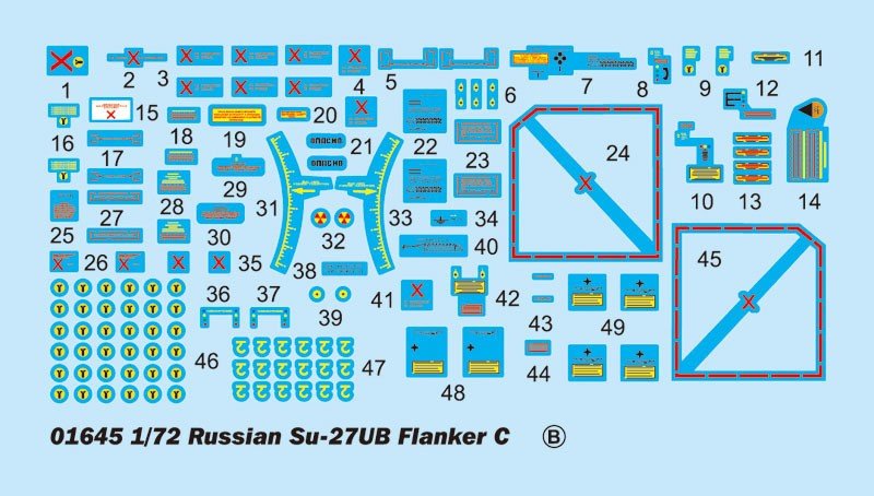 Trumpeter 01645 Russian Su-27UB Flanker C Fighter 1/72 – zdjęcie 7