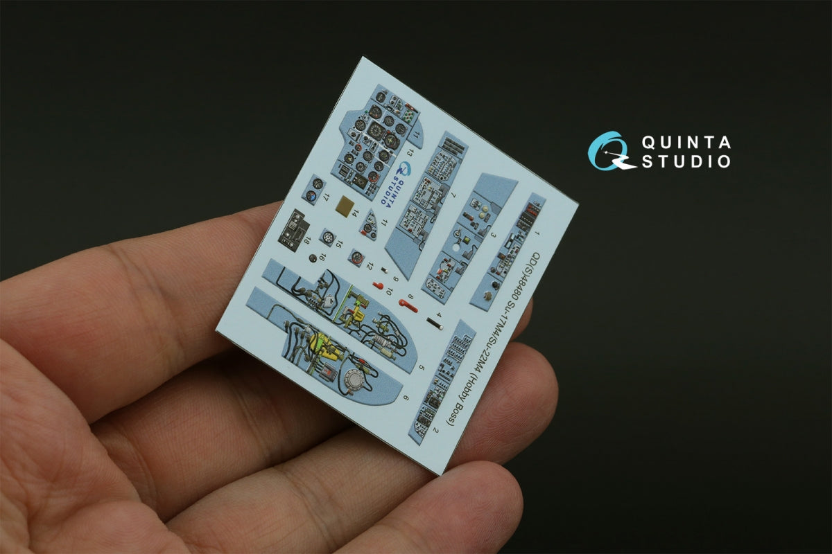 Quinta Studio QD+48480 Su-17M4/Su-22M4 3D-Printed &amp;amp; coloured Interior on decal paper (Hobby Boss) (with 3D-printed resin parts) 1/48 – zdjęcie 4