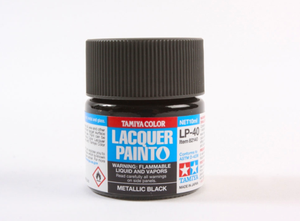 Tamiya 82140 LP-40 Metallic black 10ml – immagine 3