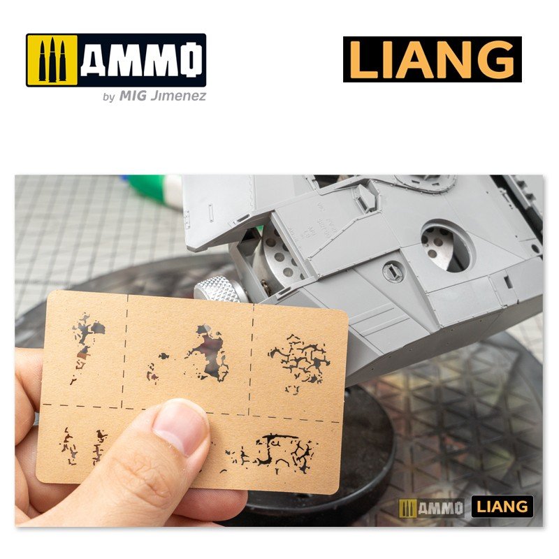 Liang 0008 Paint Crack Effects Airbrush Stencils – image 4