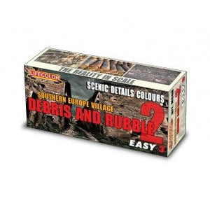 Lifecolor MS08 Acrylic paint Set for Dioramas Debris and Rubble Set #2 3x22ml