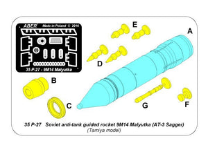 Aber 35P-27 Soviet anti-tank guided rocket 9M14 Malyutka (AT-3 Sagger) – zdjęcie 7