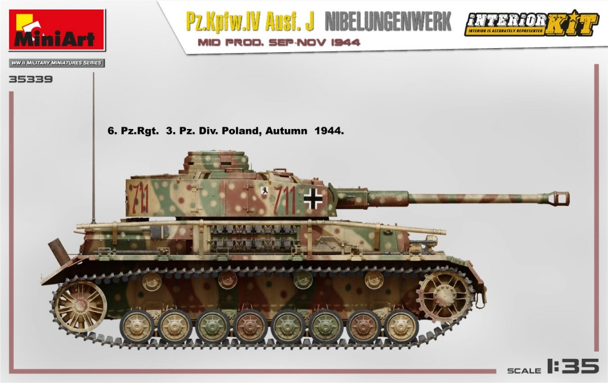 MiniArt 35339 Pz.Kpfw.IV Ausf. J Nibelungenwerk. MID PROD. SEP-NOV 1944 INTERIOR KIT 1/35 – zdjęcie 5