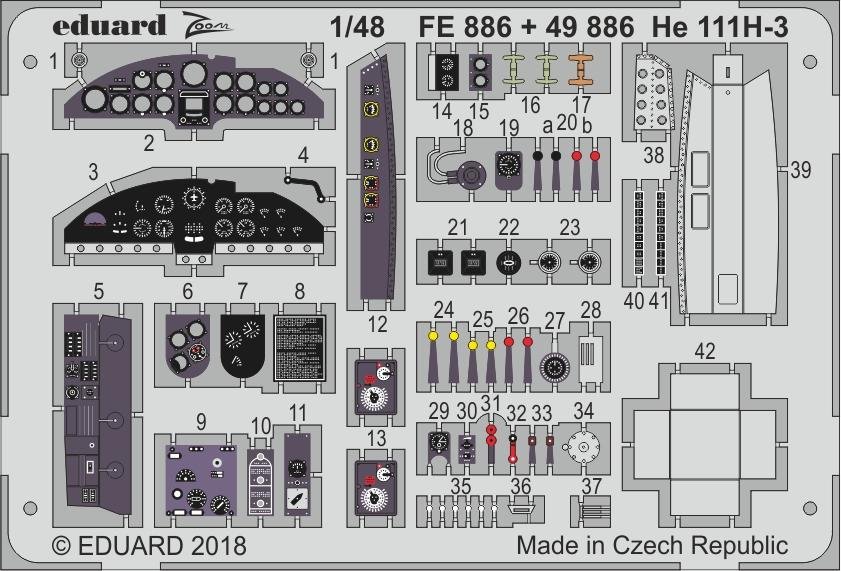 Eduard 49886 He 111H-3 nose interior ICM 1/48 – image 2