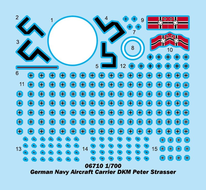 Trumpeter 06710 German Navy Aircraft Carrier DKM Peter Strasser 1/700 – immagine 3