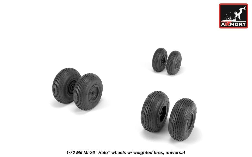 Armory Models AW72062 Mil Mi-26 Halo wheels w/ weighted tires 1/72 – zdjęcie 2